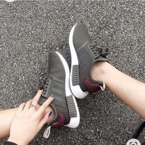 Green / burgundy NMD size 8.5 adidas sneaker